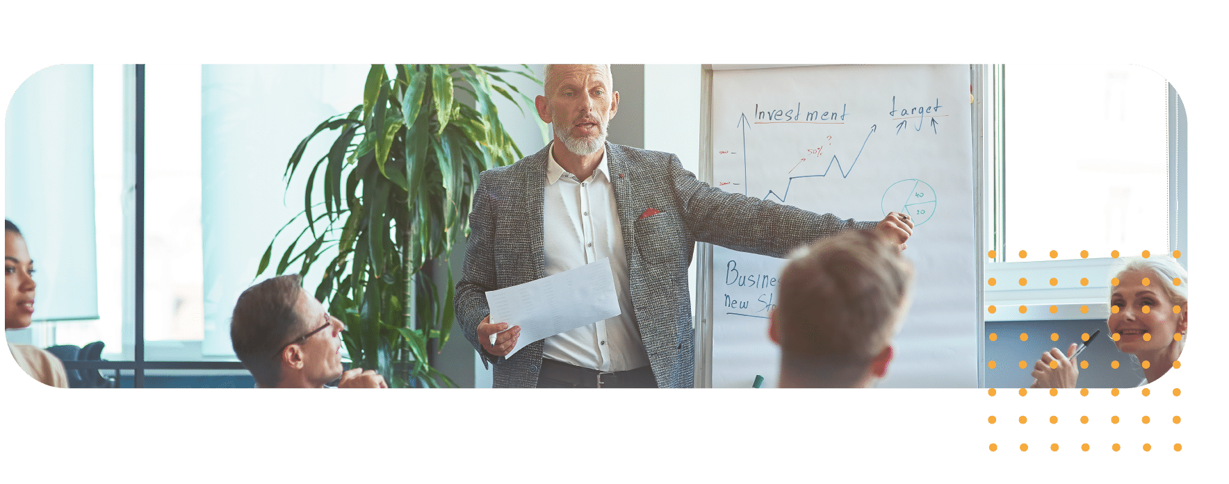 Führungskraft bei einer Leadership Coaching-Sitzung mit Präsentation